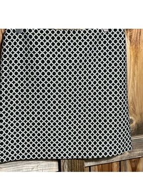 INC International Concepts skirt polka dots cotton blend black 8